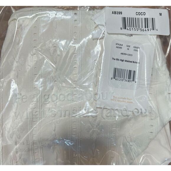 Andie Swim The 90s High Waisted Bottom in Coconut NWT Size Medium - Picture 6 of 6